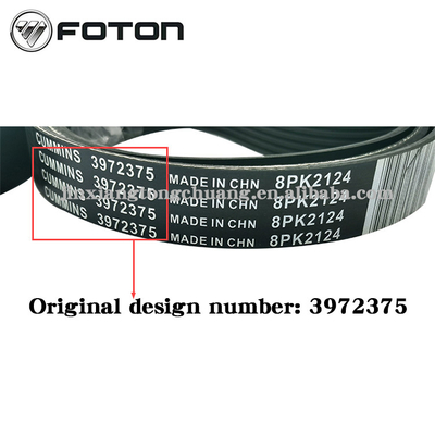 8PK2580 3972375 8PK2124 3972384 8PK2015 3974030 8PK2190 Ceinture d'embrayage du ventilateur pour moteur diesel ISF3.8