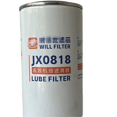JX0818 N° OE. Fabrication de filtres à huile pour moteurs de camions lourds pour chariots 1.5 kg