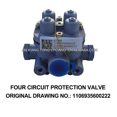 Valve de protection à quatre circuits 1106935600222 pour les pièces originales de camions automobiles Foton Aumark