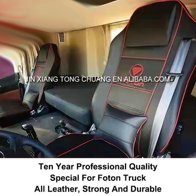 Série de camions lourds de taille moyenne couverture de siège de cabine imperméable en cuir complet pour Foton Aumark