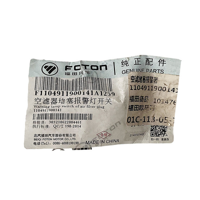 Alpha FOTON OMACO OLLING CTX MRT dépasse Knight Filtre à air Blocage Alarme Commutateur