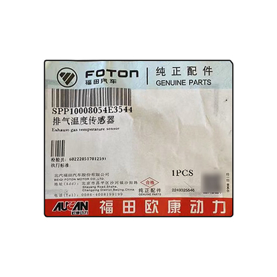 Capteur de température des gaz d'échappement du camion PP10008054 Foton Aumark Aucan 2.5 Moteur 4F25TC